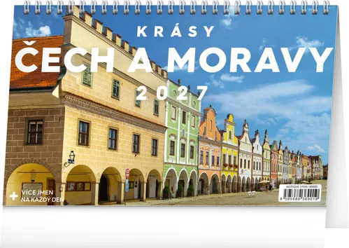 Stolní kalendář 2027 Notique Krásy Čech a Moravy, 23,1 x 14,5 cm