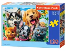 Puzzle Castorland 120 dílků - Zvířecí selfie Puzzle Castorland 120 dílků - Zvířecí selfie