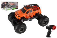 Auto RC pick-up Off road terénní 23 cm, 2,4 GHz se světlem - oranžové