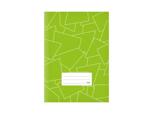 Školní sešit MFP A5 540, plast.desky, zelený s lichoběžníky (40 listiů, čistý)