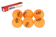 Míčky na stolní tenis SHIELD 4 cm bezešvé, 6 ks - žluté