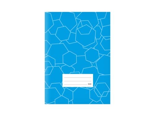 Školní sešit MFP A5 540, plast.desky, modrý se šestiúhelníky (40 listiů, čistý)