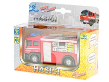 Auto 2-Play Traffic hasiči CZ kovové 12 cm na zpětné natažení česky mluvící se světlem na baterie (2)