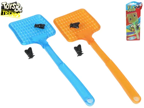 Toys&Trends plácačka na mouchy 24 cm strečová se 2 lepivými mouchami - mix barev