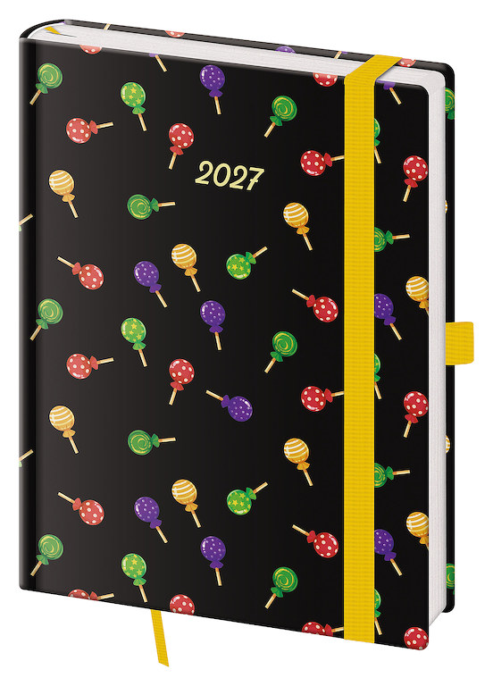 Levně Týdenní diář 2027 Helma B6 Vario Lollipop s gumičkou