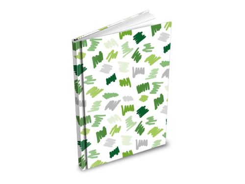 Záznamová kniha A6 MFP 100 listů, čistá - Zelené/šedé čmáranice