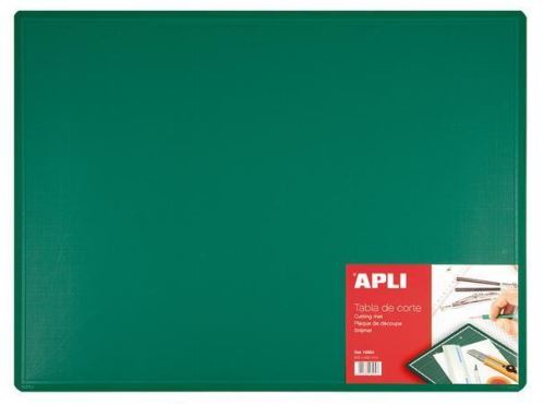APLI řezací podložka víceúčelová, oboustranná, 600 x 450 mm, PVC, zelená