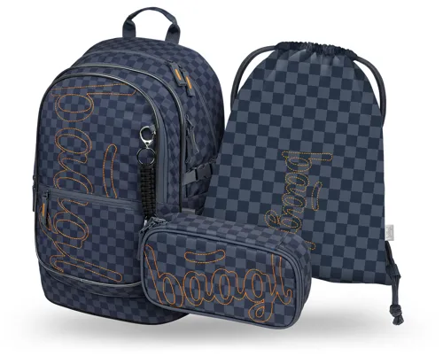 Školní batohový set 3dílný BAAGL Core Ska modrý
