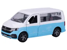 Auto Kids Globe Traffic VW Transporter kovové 13,5 cm na zpětné natažení - mix barev (1)