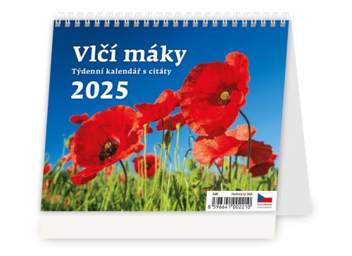 Stolní kalendář 2025 Helma - Plánovací - Vlčí máky