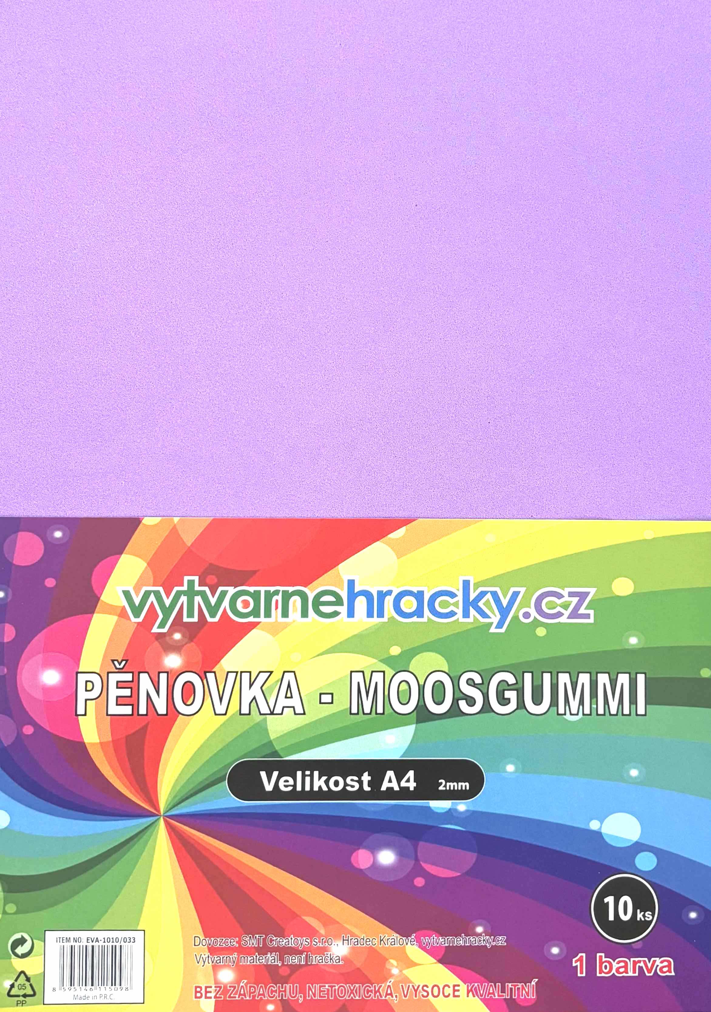 Levně Pěnovka A4, tl. ca 2mm - světle fialová