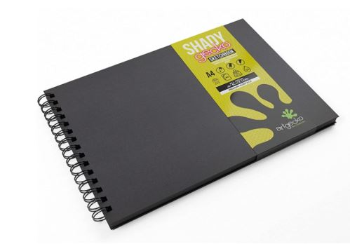 Sketchbook ARTGECKO Shady, A4 na šířku, 40 černých listů, 200g