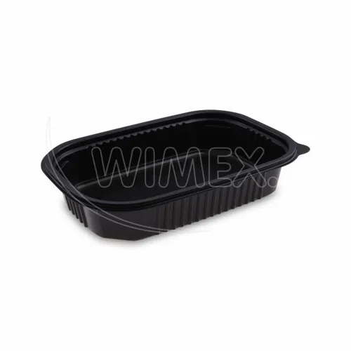 Menu mísa do mikrovlnky (PP) nedělená černá 221 x 151 mm 850 ml, 50 ks
