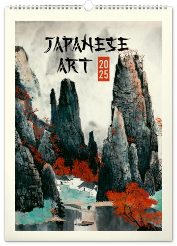 Nástěnný kalendář 2025 Presco Group - Vintage plakáty – japonské umění, 33 x 46 cm