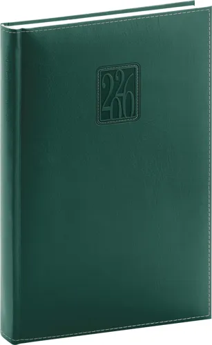 Denní diář 2026 NOTIQUE A5 - Panama zelený, 15 x 21 cm