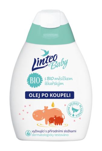 Dětský olej po koupeli Linteo Baby s Bio měsíčkem lékařským, 250ml