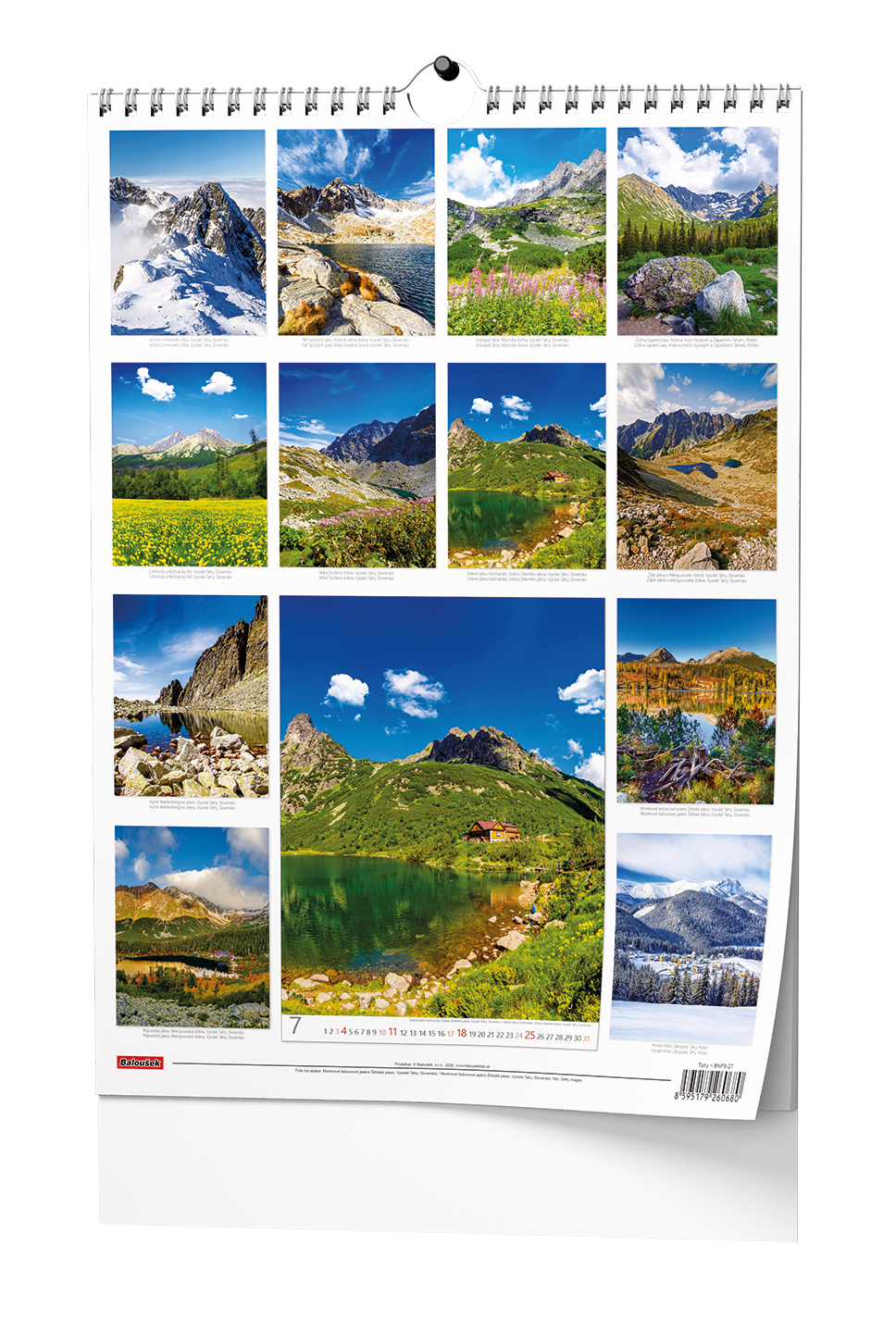 Levně Nástěnný kalendář 2027 Baloušek Tatry