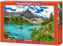 Puzzle Castorland 2000 dílků - Lake Sorapis, Alps, Italy Puzzle Castorland 2000 dílků - Lake Sorapis, Alps, Italy