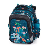Školní batohový set 5-dílný Bagmaster Lumi 24 E Kostičkový svět + gumovací pero Pilot Frixion (6)