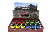 Auto Kinsmart Jeep Wrangler 2018 otevřená střecha 12 cm na zpětné natažení - mix barev (1)