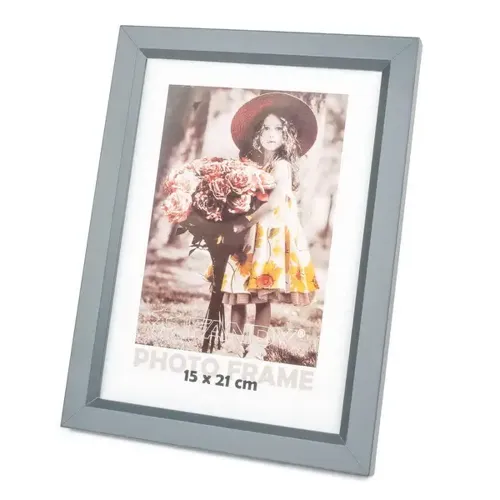 Fotorámeček dřevěný Bevel 4 15x21 - šedý