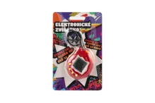 Zvířátko elektronické přívěsek plast 5x6cm na bat. 4 barvy se zvukem na kartě 12ks v boxu (3)