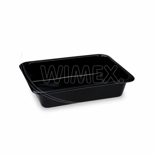 Menu mísa (PP) Reware Lunch opakovaně použitelná nedělená černá 227 x 178 x 49 mm, 20 ks