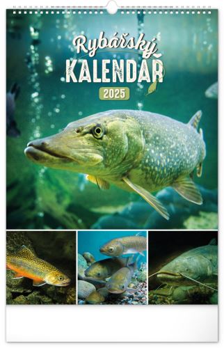 Nástěnný kalendář 2025 Presco Group - Rybářský, 33 × 46 cm