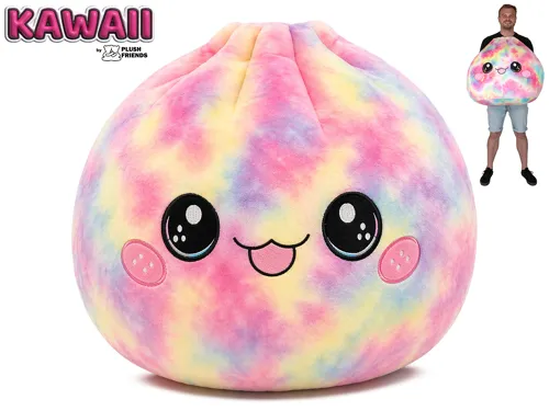 Plyšový knedlíček Plush Friends Kawaii Bao 60 cm - duhový