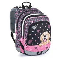 Školní batoh Bagmaster Alfa 21 A Black/Pink Pejsek + gumovací pero Pilot Frixion