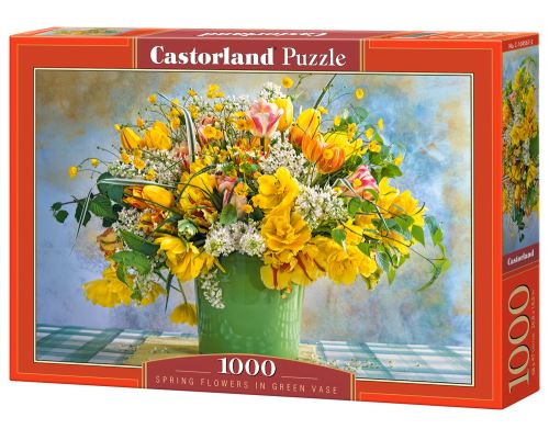 Puzzle Castorland 1000 dílků - Žluté květiny v zeleném květináči