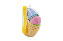 Sada na písek zmrzlina lopatka 15 cm a bábovky - mix barev (1)