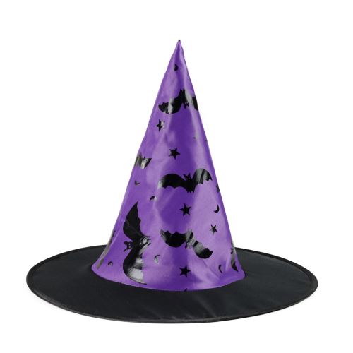 Klobouk dětský Čarodějnice / Halloween fialovo-černý