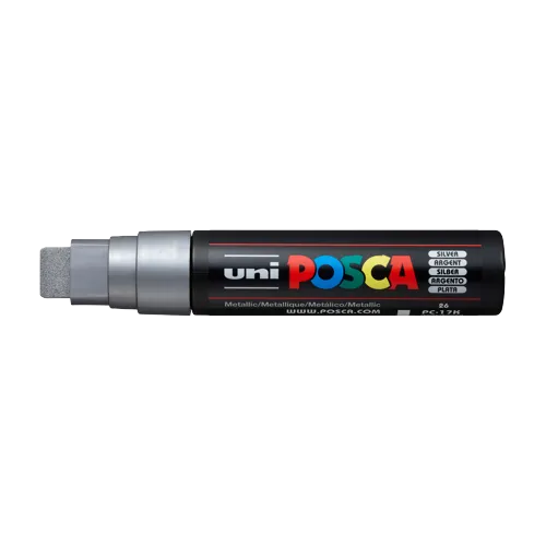 Dekorační popisovač Posca  PC-17K, 15 mm, stříbrná (26)