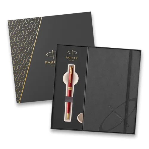Parker Sonnet Red GT - kuličkové pero v dárkové kazetě se zápisníkem