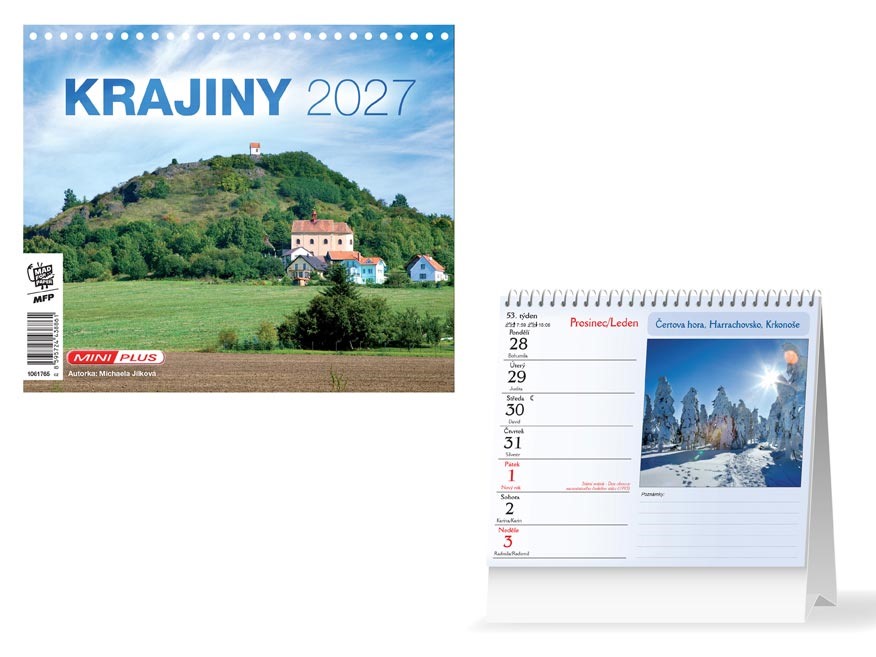 Levně Stolní mini kalendář 2027 MFP Krajiny