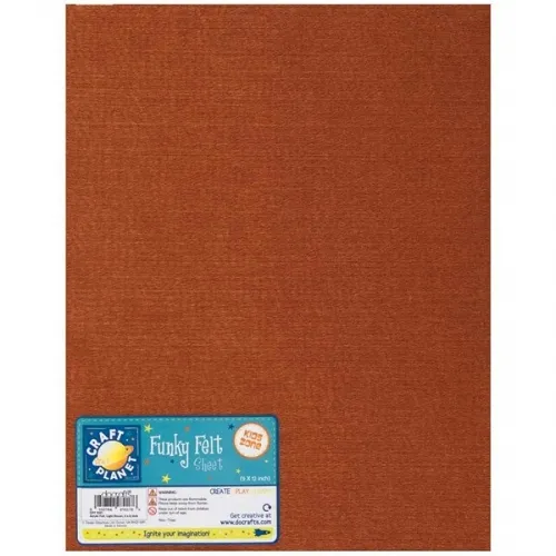 Filc 140g/m2, 22x30cm (1ks) Světle hnědý (akryl)
