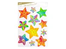 Okenní fólie s glitry MFP Paper 20 × 30 cm - Barevné vánoční motivy mix 1 (4)