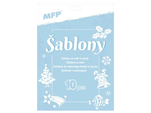 Šablony na sníh ve spreji MFP Paper, 10 motivů