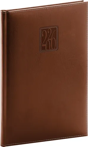 Týdenní diář 2026 NOTIQUE A5 - Panama hnědý, 15 x 21 cm