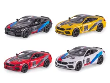 Auto Kinsmart BMW M8 Competition Coupé 1:38, 13 cm na zpětné natažení - mix barev (1)