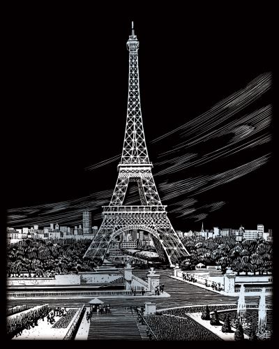 Vyškrabovací obrázek- Eiffelova věž