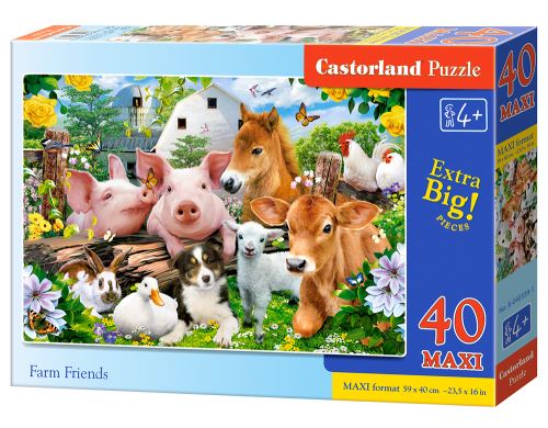 Puzzle Castorland MAXI 40 dílků - Zvířátka na farmě