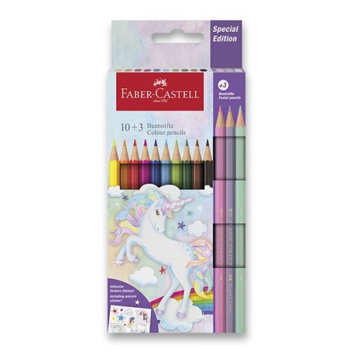 Pastelky šestihranné Faber-Castell Classic Colour Unicorn - 13 barev