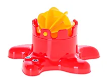 Pyramida mořská zvířátka 28 cm, 7 pater s konvičkou ve tvaru delfína - mix barev (1)