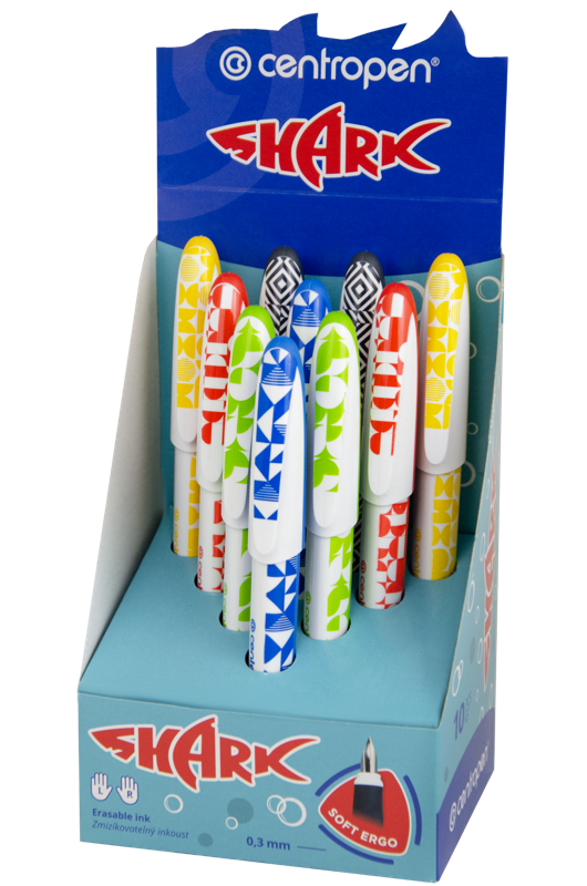 Levně Plnící pero Centropen 2166 SHARK - mix barev