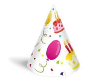 Klobouček karnevalový 6ks 16cm papírový mix 6 (4)