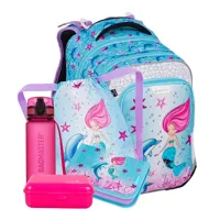 Školní batohový set 5-dílný Bagmaster Lumi 24 A Mořská panna + gumovací pero Pilot Frixion