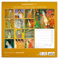 Nástěnný kalendář poznámkový 2027 Notique Gustav Klimt, 30 x 30 cm (14)