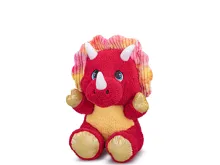 Plyšový triceratops sedící 16,5 cm - červený